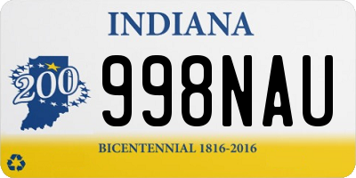 IN license plate 998NAU