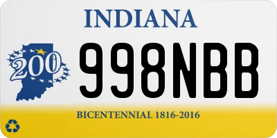 IN license plate 998NBB