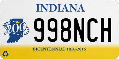 IN license plate 998NCH