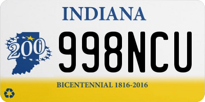 IN license plate 998NCU