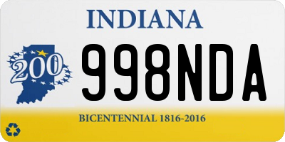 IN license plate 998NDA