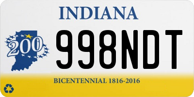 IN license plate 998NDT