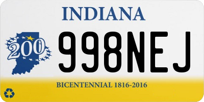 IN license plate 998NEJ