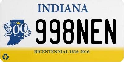 IN license plate 998NEN