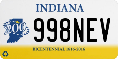 IN license plate 998NEV