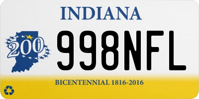 IN license plate 998NFL
