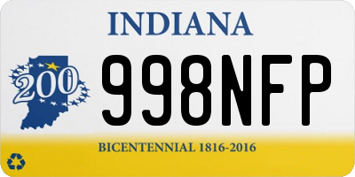 IN license plate 998NFP