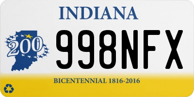 IN license plate 998NFX