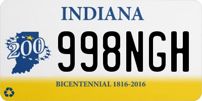 IN license plate 998NGH