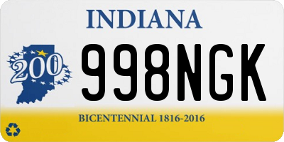 IN license plate 998NGK