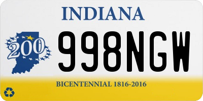 IN license plate 998NGW