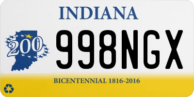 IN license plate 998NGX