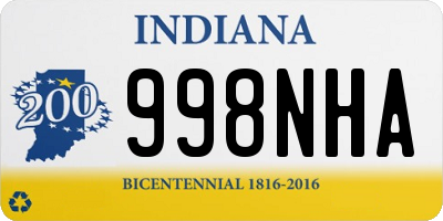 IN license plate 998NHA