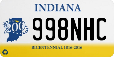 IN license plate 998NHC