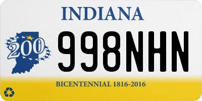 IN license plate 998NHN