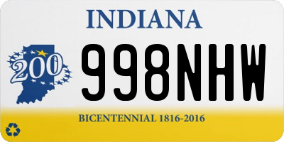 IN license plate 998NHW