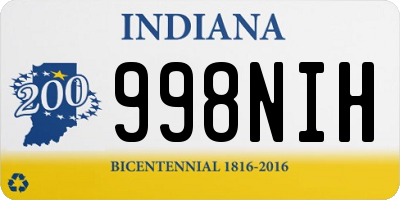 IN license plate 998NIH