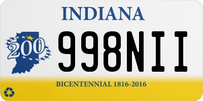 IN license plate 998NII