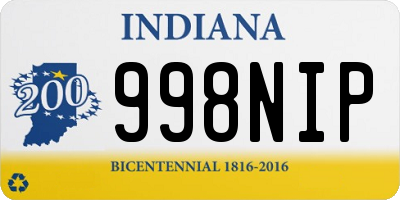 IN license plate 998NIP