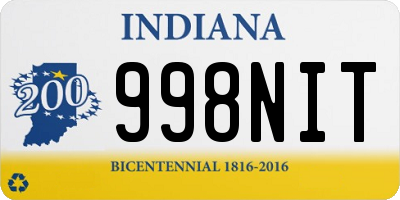 IN license plate 998NIT