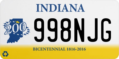 IN license plate 998NJG