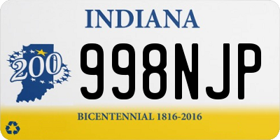 IN license plate 998NJP