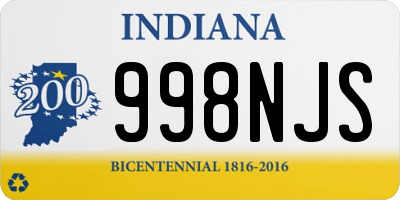 IN license plate 998NJS