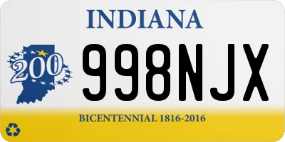 IN license plate 998NJX