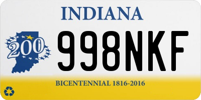 IN license plate 998NKF