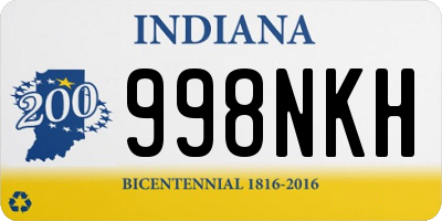 IN license plate 998NKH