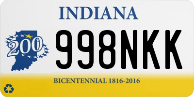 IN license plate 998NKK