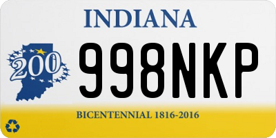 IN license plate 998NKP