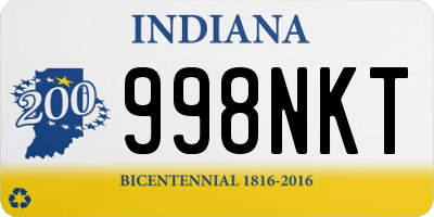 IN license plate 998NKT