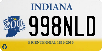 IN license plate 998NLD