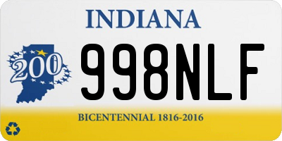 IN license plate 998NLF