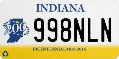 IN license plate 998NLN