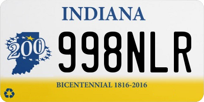 IN license plate 998NLR