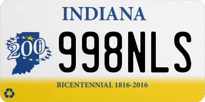 IN license plate 998NLS