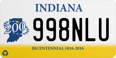 IN license plate 998NLU