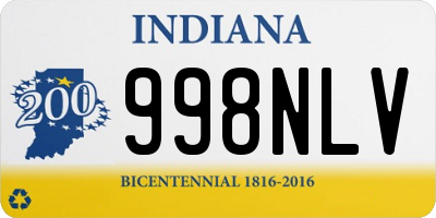 IN license plate 998NLV