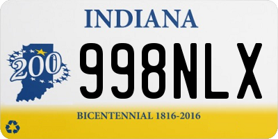 IN license plate 998NLX