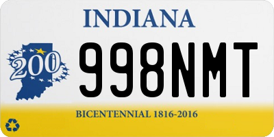 IN license plate 998NMT