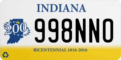 IN license plate 998NNO