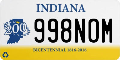 IN license plate 998NOM