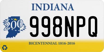 IN license plate 998NPQ