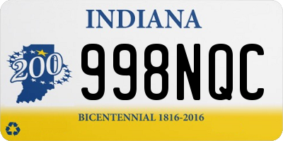 IN license plate 998NQC