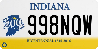 IN license plate 998NQW