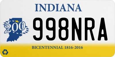 IN license plate 998NRA