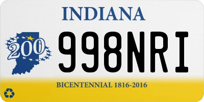 IN license plate 998NRI