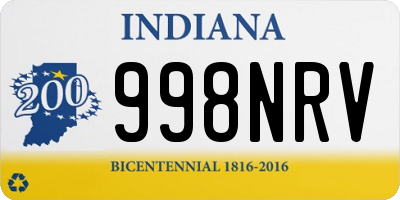 IN license plate 998NRV